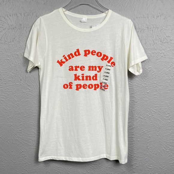 NWT Off White "Kind People Are My Kind Of People" Short Sleeve T-Shirt S… - Picture 1 of 5